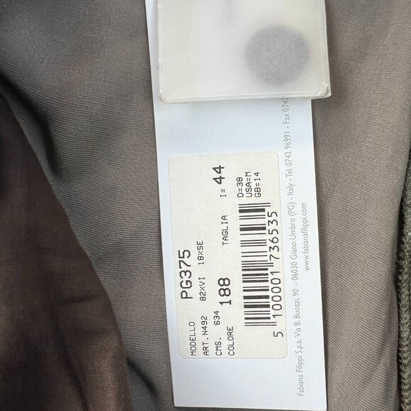 Fabiana Filippi Crushed Velvet Trouser Silk Blend Champagne Quiet Luxury Sz 44 - Picture 8 of 13